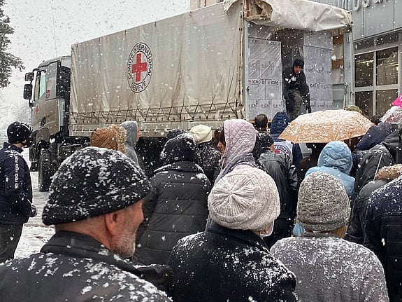 Hjälpsändning från Röda Korset i Nagorno-Karabach.