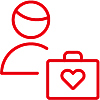 Ikon med figur och hjärta