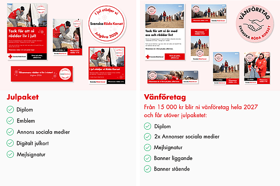 Kommunikationsmaterial för julpaket och vänföretag 2026/2027