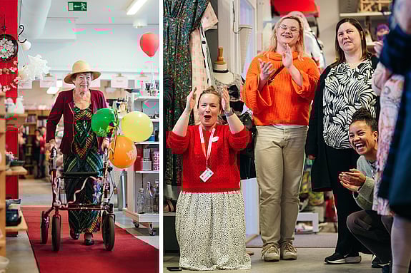 Anita Lundgren, en av våra volontärer i modevisningen.