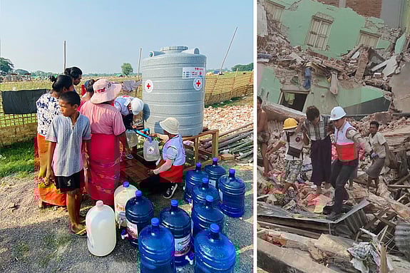 Vi gör allt vi kan för att hjälpa människor efter den stora jordbävningen. Förutom att ge vård, rädda människor från rasmassor och dela ut nödhjälp finns också där för att ge psykosocialt stöd, något som också är mycket viktigt i en kris som denna.
