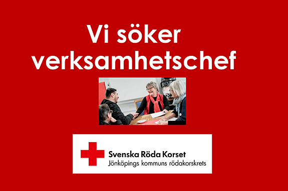 Text om att Jönköpings kommuns rödakorskrets söker verksamhetschef.