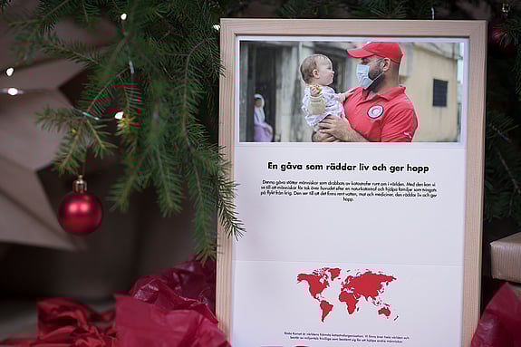 Gåvobevis och blommor