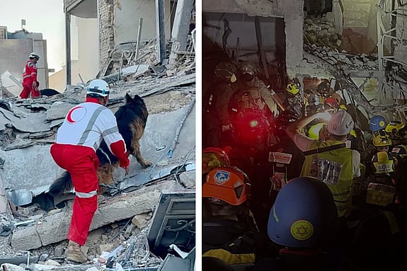 Vi hjälper runt om i Mellanöstern.