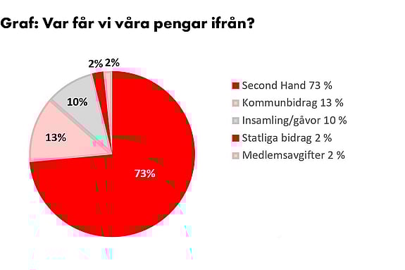 Cirkeldiagram över intäkter