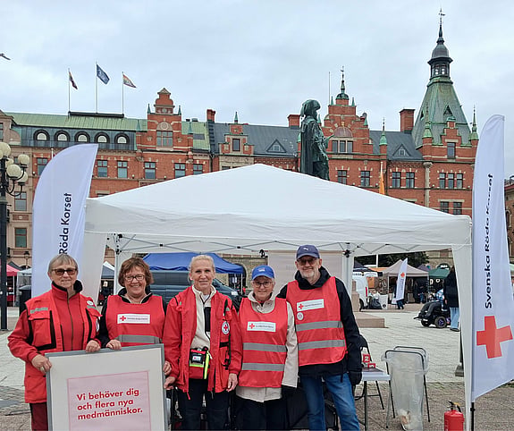 Frivilliga från lokalberedskapsgruppen under stenstads dagen 2026 09 19