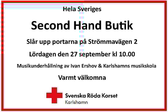 Invigning av vår nya Second Hand butik i Karlshamn. 