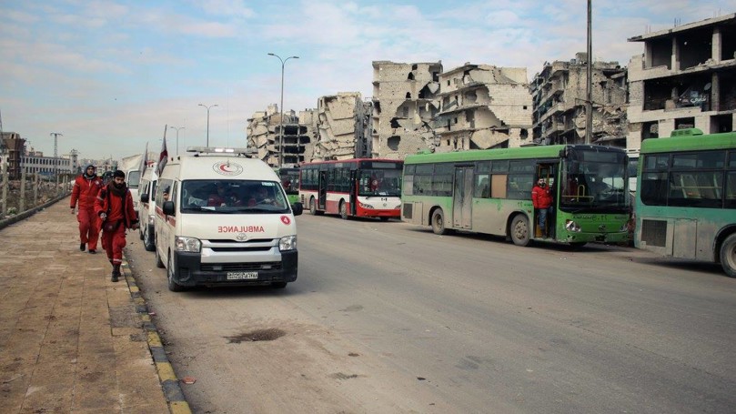 Evakuering Aleppo.