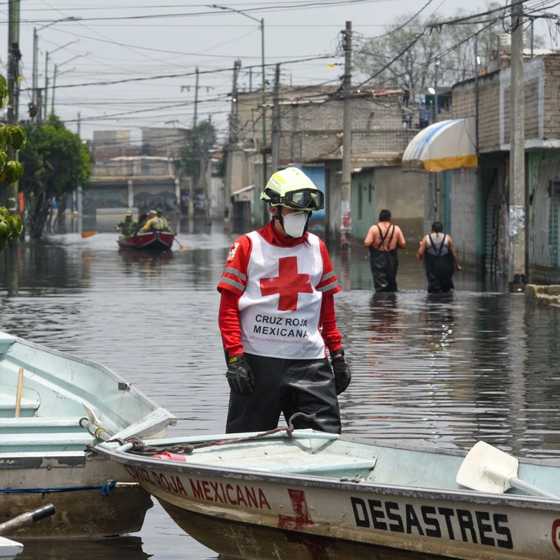 Förödelse efter katastrof pga klimatförändringar