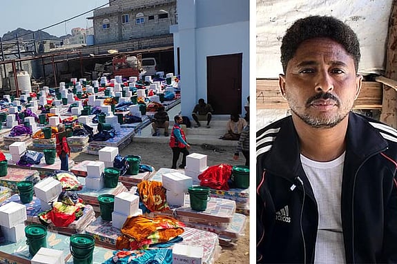 Översvämning i Jemen - Röda Korset hjälper.